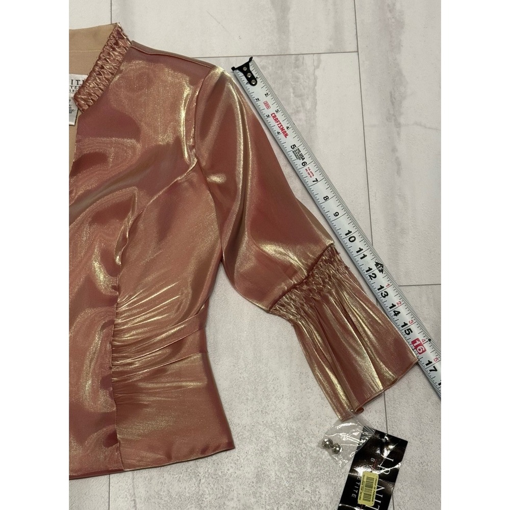 Vintage J.R. Nites Evening Top Sz 8 Gold Rhinestone Button Beaded Trim NWT Rare - Picture 9 of 14